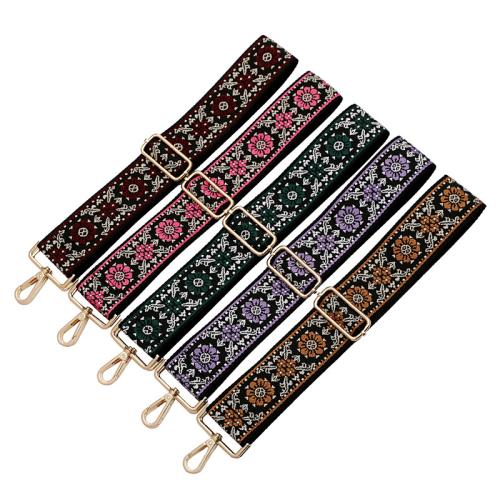 Tibetan Style Bag Straps, with Polyester, Adjustable & DIY, more colors for choice, Width 5cm, length 75-130cm, Sold By PC