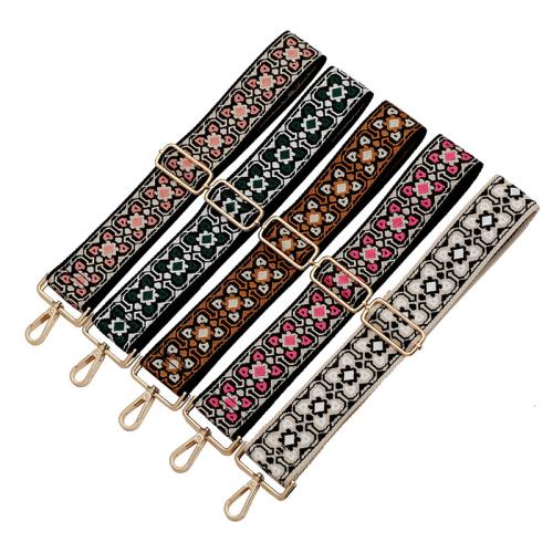 Tibetan Style Bag Straps, with Polyester, Adjustable & DIY, more colors for choice, Width 5cm, length 75-130cm, Sold By PC