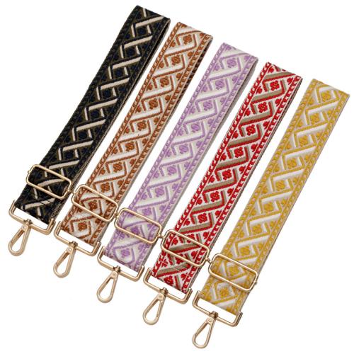 Tibetan Style Bag Straps, with Polyester, Adjustable & DIY, more colors for choice, Width 5cm, length 78-140cm, Sold By PC