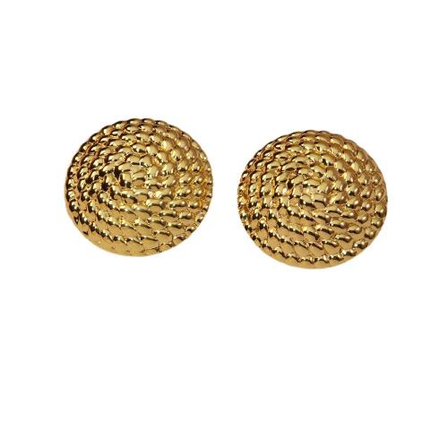 Stainless Steel Stud Earrings, 304 Stainless Steel, plated, fashion jewelry & for woman, golden, Sold By Pair