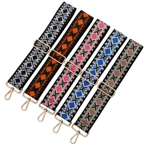 Tibetan Style Bag Straps, with Polyester, Adjustable & DIY, more colors for choice, Width 5cm, length 75-130cm, Sold By PC