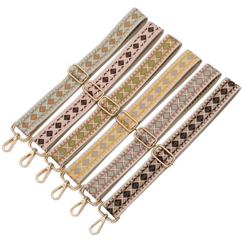 Tibetan Style Bag Straps, with Polyester and Cotton, Adjustable & DIY & different designs for choice, more colors for choice, Width 3.8cm, length 78-140cm, Sold By PC