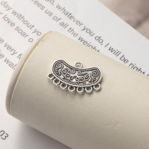 Tibetan Style Connector, antique silver color plated, DIY & 1/7 loop, 28x2x17mm, 1000/G, Sold By G