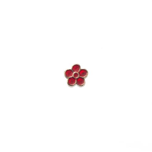 Tibetan Style Flower Beads, antique silver color plated, DIY & enamel, 10x8x10mm, Sold By PC