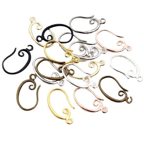 Brass Hook Earwire, plated, DIY, more colors for choice, nickel, lead & cadmium free, 19x11mm, Approx 100PCs/Bag, Sold By Bag