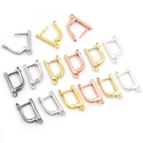 Brass Lever Back Earring Component, plated, DIY, more colors for choice, nickel, lead & cadmium free, 10x17mm, Approx 100PCs/Bag, Sold By Bag