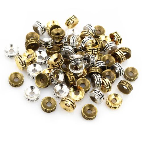 Tibetan Style Spacer Beads, plated, DIY, more colors for choice, nickel, lead & cadmium free, 7.50x7.50mm, Hole:Approx 2mm, Approx 100PCs/Bag, Sold By Bag