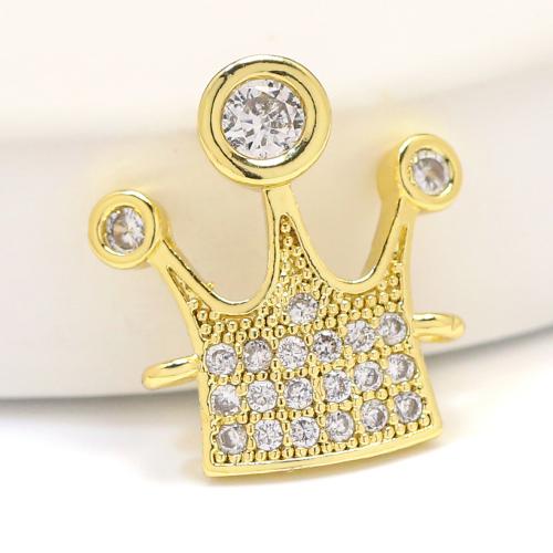 Cubic Zirconia Micro Pave Brass Connector, gold color plated, DIY & different styles for choice & micro pave cubic zirconia & 1/1 loop, more colors for choice, nickel, lead & cadmium free, Sold By PC