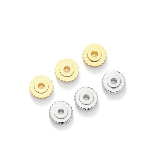 Brass Jewelry Beads, Gear Wheel, plated, DIY, more colors for choice, nickel, lead & cadmium free, 6mm, Sold By PC