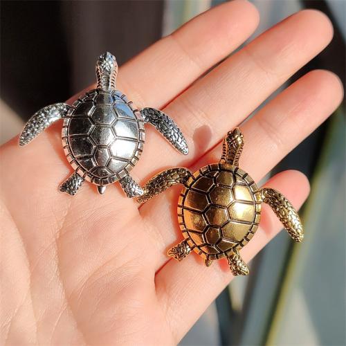 Tibetan Style Brooches, Turtle, plated, fashion jewelry, more colors for choice, nickel, lead & cadmium free, 45x40mm, Sold By PC