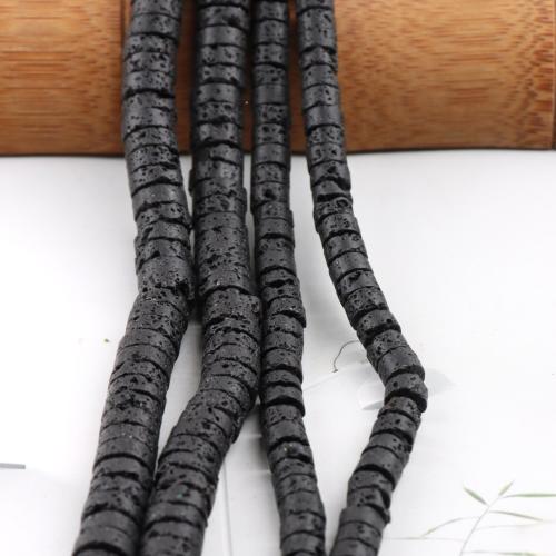 Natural Lava Beads, DIY & different size for choice, black, Sold By Strand