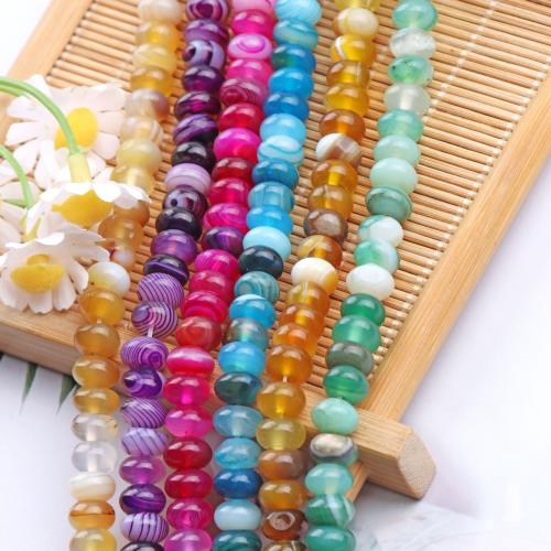 Agate Beads, DIY, more colors for choice, 5x8mm, Approx 70PCs/Strand, Sold By Strand