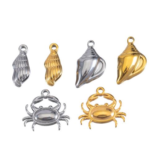 Stainless Steel Pendants, 304 Stainless Steel, plated, DIY & different styles for choice, more colors for choice, 10PCs/Bag, Sold By Bag