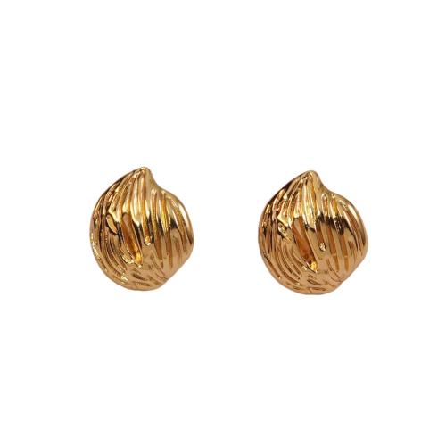 Stainless Steel Stud Earrings, 304 Stainless Steel, fashion jewelry & for woman, golden, Sold By Pair