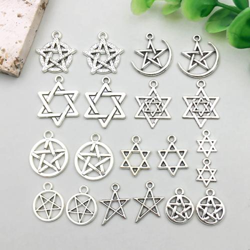 Tibetan Style Star Pendant, plated, DIY & different styles for choice, more colors for choice, 100PCs/Bag, Sold By Bag