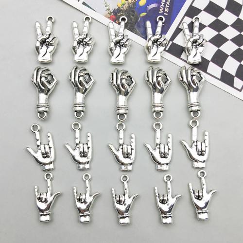 Tibetan Style main pendentifs, alliage de zinc, Placage, DIY & styles différents pour le choix, plus de couleurs à choisir, 100PC/sac, Vendu par sac