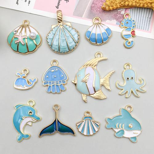 Tibetan Style émail Pendants, alliage de zinc, avec perle de plastique, Placage, DIY & styles différents pour le choix, plus de couleurs à choisir, 100PC/sac, Vendu par sac