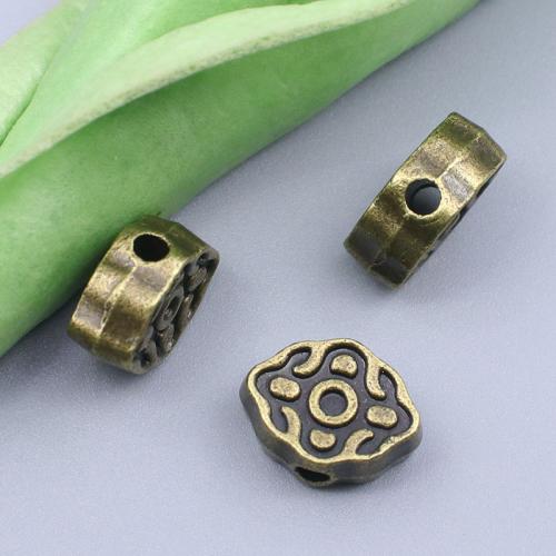 Tibetan Style Jewelry Beads, antique bronze color plated, DIY, 9x12x2.30mm, 100PCs/Bag, Sold By Bag