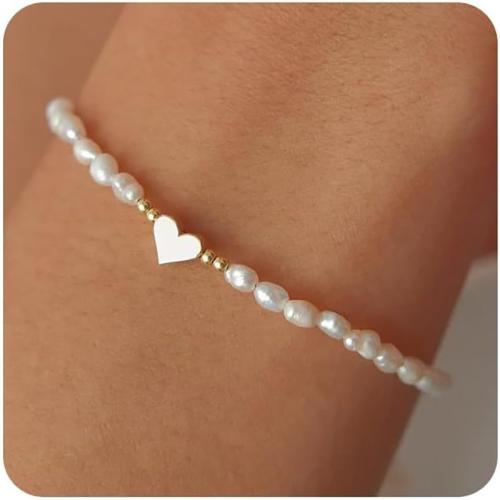 Plastic Pearl Bracelet, Different Shape for Choice & fashion jewelry & for woman, more colors for choice, Length:17.5 cm, Sold By PC