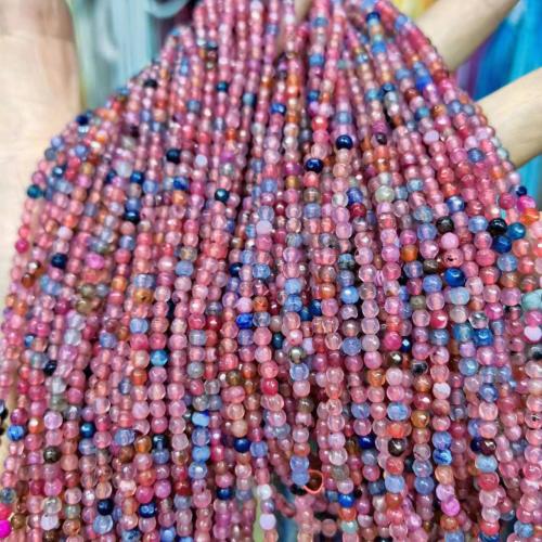 Agate Beads, DIY, mixed colors, 3mm, Sold Per Approx 38 cm Strand