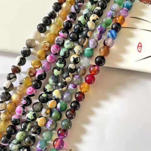 Agate Beads, Fire Agate, Round, DIY, more colors for choice, 8mm, Approx 45PCs/Strand, Sold By Strand