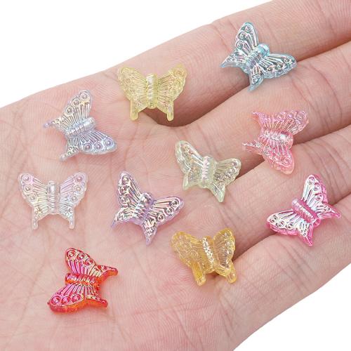 Acrylic Jewelry Beads, Butterfly, DIY, more colors for choice, 15x13mm, Hole:Approx 1.5mm, 20PCs/Bag, Sold By Bag