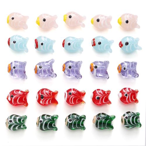 Handgewickelte Perlen, Lampwork, Fisch, DIY, keine, 18x15mm, Bohrung:ca. 1mm, verkauft von PC