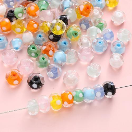 Lampwork Beads, Rondelle, DIY, more colors for choice, 12x8mm, Hole:Approx 1.5mm, Sold By PC