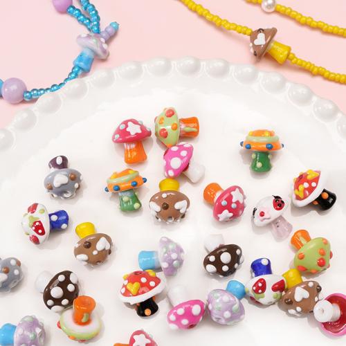 Lampwork Beads, mushroom, DIY, more colors for choice, 17x16mm, Hole:Approx 1.5mm, Sold By PC