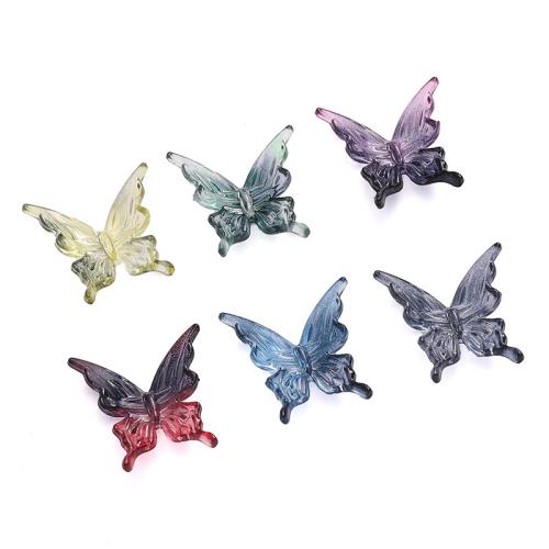 Acrylic Jewelry Beads, Butterfly, DIY, more colors for choice, 25x25mm, 20PCs/Bag, Sold By Bag