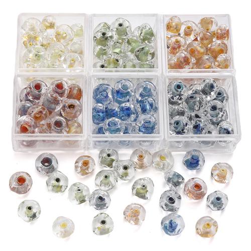 Perles murano faites à la main , chalumeau, DIY, plus de couleurs à choisir, 12x7mm, Trou:Environ 1.5mm, Vendu par PC