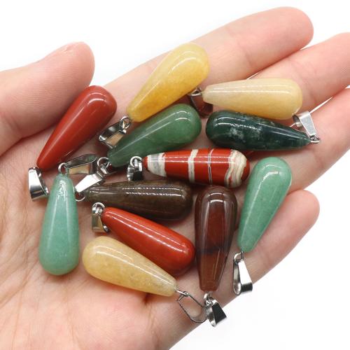 Gemstone Pendants Jewelry, Natural Stone, DIY & different materials for choice, more colors for choice, nickel, lead & cadmium free, Sold By PC