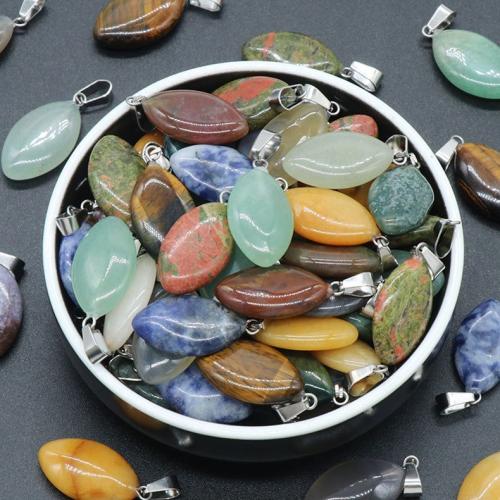 Gemstone Pendants Jewelry, Natural Stone, DIY & different materials for choice, more colors for choice, nickel, lead & cadmium free, Sold By PC