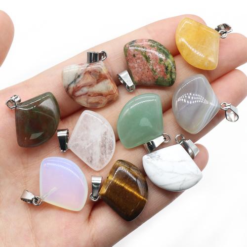 Gemstone Pendants Jewelry, Natural Stone, DIY & different materials for choice, more colors for choice, Sold By PC