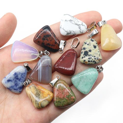 Gemstone Pendants Jewelry, Natural Stone, DIY & different materials for choice, more colors for choice, Sold By PC