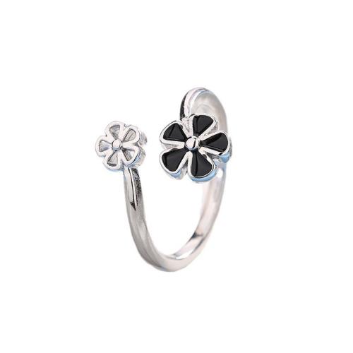 Brass Finger Ring, petals, plated, for woman & epoxy gel, more colors for choice, Sold By PC