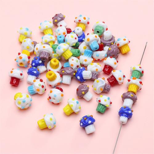 Perles murano faites à la main , chalumeau, crème glacée, DIY, plus de couleurs à choisir, 13x15mm, Trou:Environ 1mm, Vendu par PC