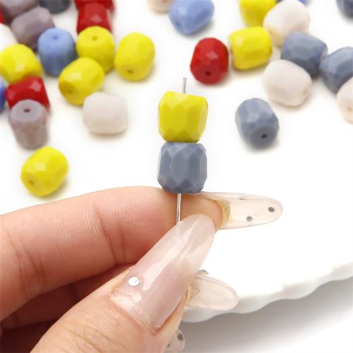 Abalorios de Cristal, Vidrio, Bricolaje, más colores para la opción, 10x10mm, agujero:aproximado 1mm, 5PCs/Bolsa, Vendido por Bolsa