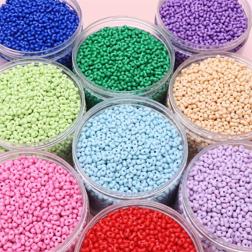 Opaque Acrylic Beads, DIY, more colors for choice, 4x6mm, Hole:Approx 1mm, Approx 105PCs/Bag, Sold By Bag