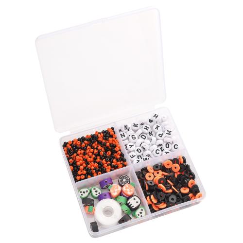 Polymer Clay Beads, DIY, mixed colors, Approx 915PCs/Box, Sold By Box