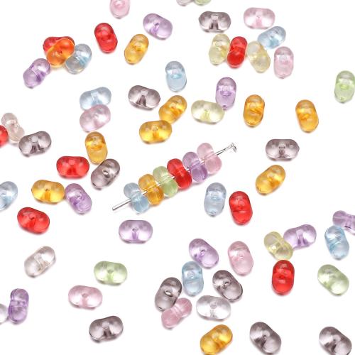 Transparent Acrylic Beads, DIY, more colors for choice, 6x4mm, Approx 100PCs/Bag, Sold By Bag