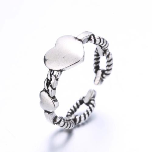 Brass Finger Ring, Heart, plated, for woman, original color, Sold By PC