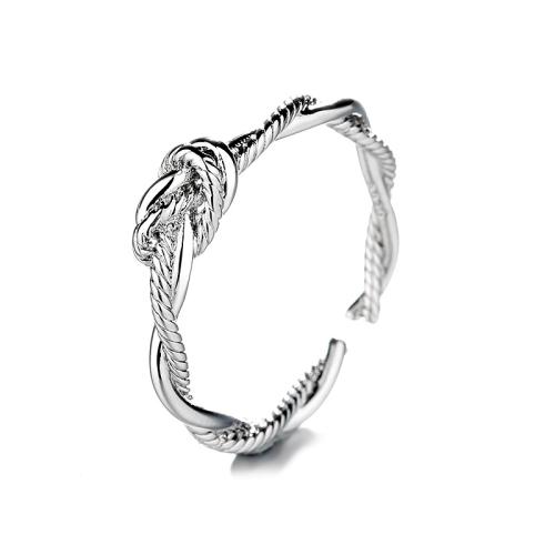 Brass Finger Ring, plated, for woman, platinum color, Sold By PC