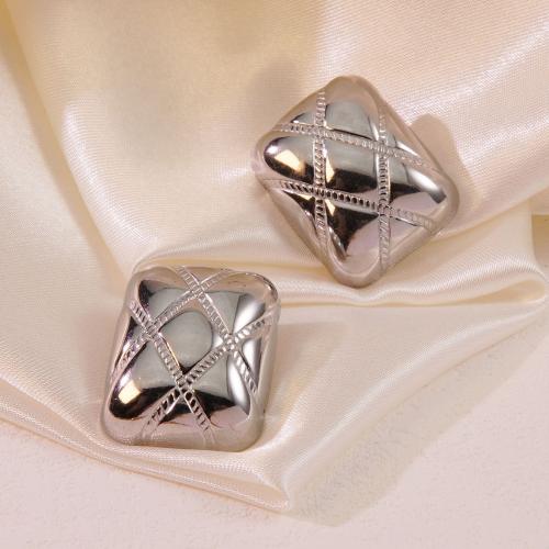 Stainless Steel Stud Earrings, 304 Stainless Steel, fashion jewelry & for woman, more colors for choice, Sold By Pair