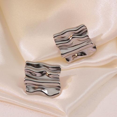 Stainless Steel Stud Earrings, 304 Stainless Steel, fashion jewelry & for woman, more colors for choice, Sold By Pair