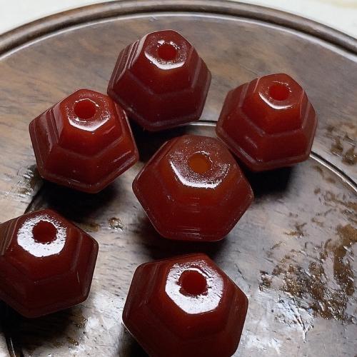 Natural Red Agate Beads, Geometrical Pattern, anoint, DIY, 14mm, Sold By PC