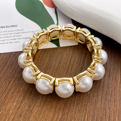 Tibetan Style Bangle, with Acrylic, gold color plated, for woman, nickel, lead & cadmium free, Sold By PC