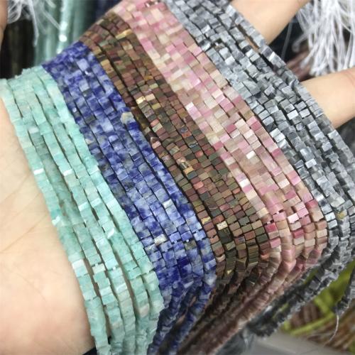 Gemstone Jewelry Beads, Natural Stone, DIY & different materials for choice, more colors for choice, 1x2mm, Approx 230PCs/Strand, Sold By Strand