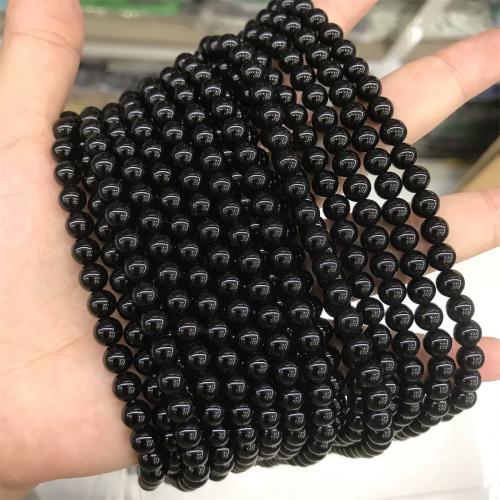 Perles Agates Noires naturelles, agate noire, DIY & normes différentes pour le choix, noire, Vendu par Environ 38 cm brin