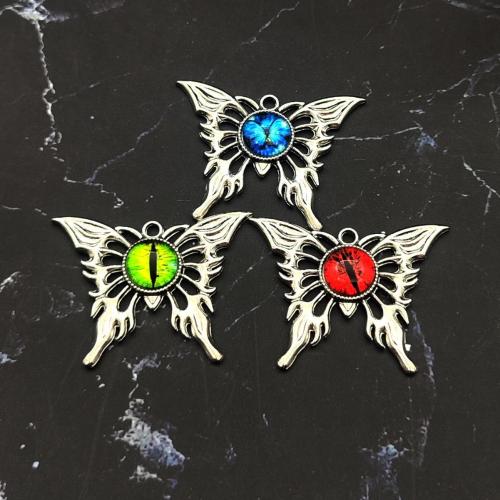 Tibetan Style Enamel Pendants, with Resin, Butterfly, plated, DIY, more colors for choice, Sold By PC